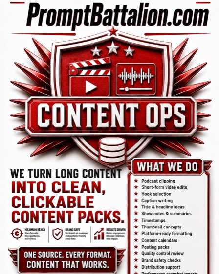 PromptBattalion Content Ops — what we do